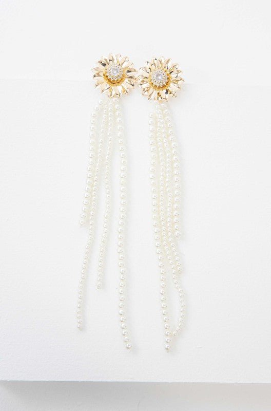 Dandelion Pearl Drop Earrings - Jewelry & Accessories - Fine Jewelry - Earrings - Lanamoore