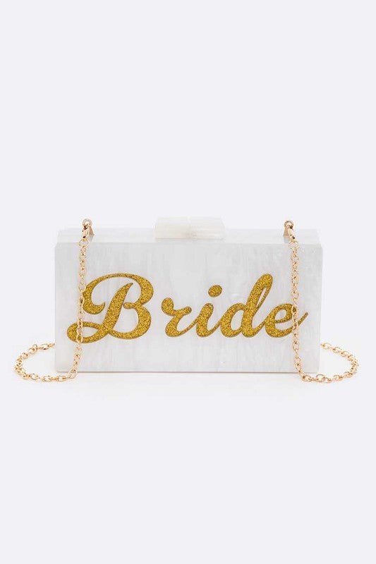 Glitter BRIDE Box Clutch - Lanamoore