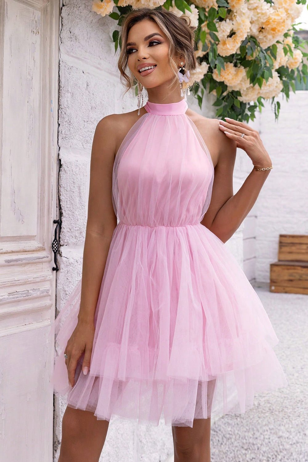 Hailey Halter Neck Backless Dress - Dress - Lanamoore
