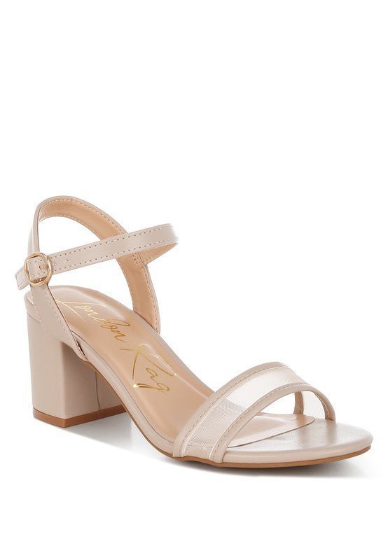 Orpina Mesh Pin Buckle Block Heels - Lanamoore