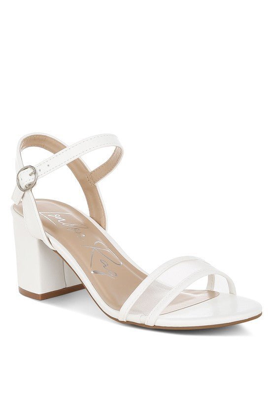 Orpina Mesh Pin Buckle Block Heels - Lanamoore
